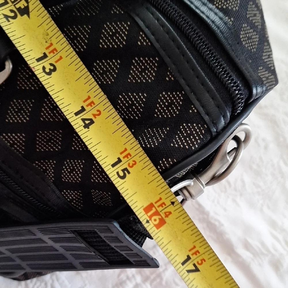 Buxton Black and Brown Patterned Duffel Bag